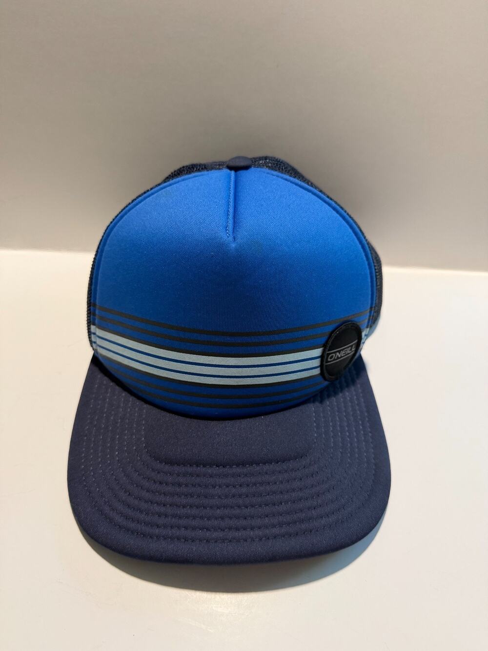 O'Neill Boarded Men's Trucker Hat Blue Navy Striped Snapback Cap HO7196108X
